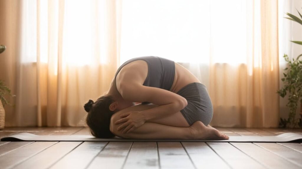 . Bent Knee Forward Fold: Releasing Spinal Tension and Stress